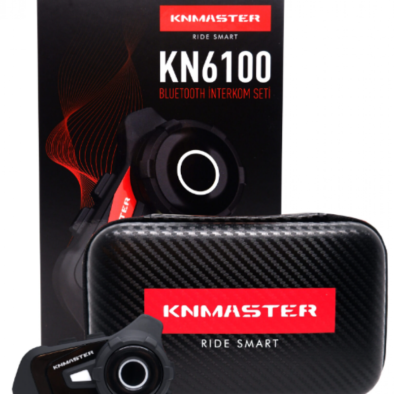 Knmaster KN6100 Siyah - Bluetooth İnterkom Seti