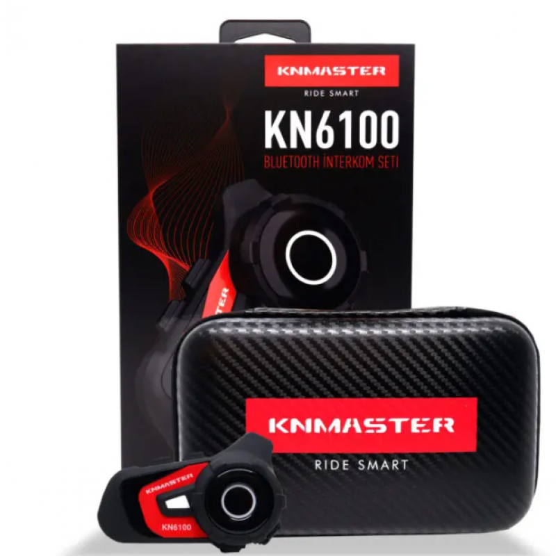 Knmaster KN6100 Kırmızı - Bluetooth İnterkom Seti