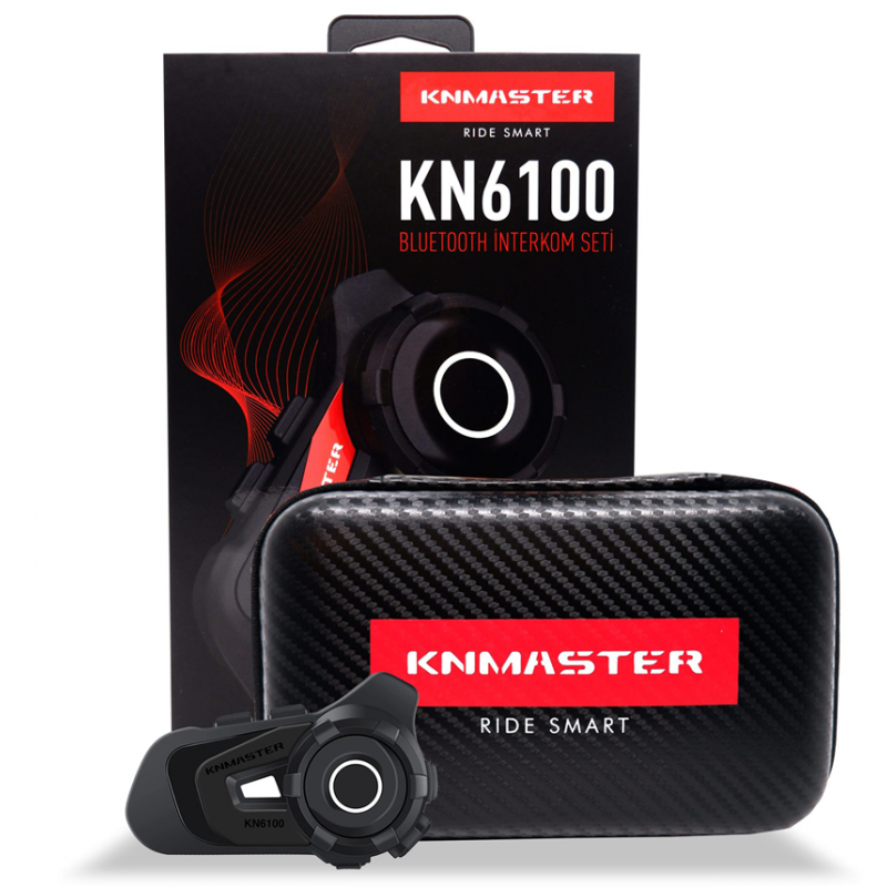 Knmaster KN6100 Gri - Bluetooth İnterkom Seti