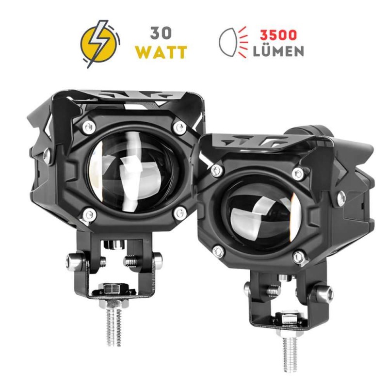 KN MASTER Knmaster Scorpion 30W 3 Renkli Motosiklet Led Sis Farı