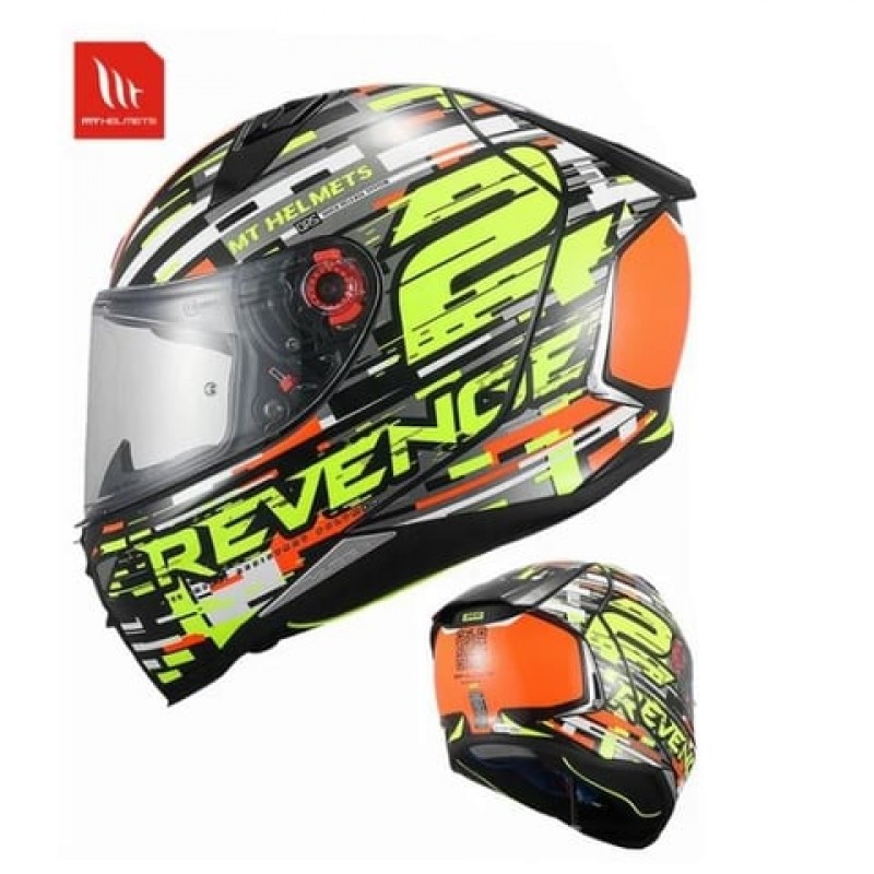 MT FULL FACE KASK REVENGE 2 BAYE A4 GLOSS PEARL FLUOR ORANGE