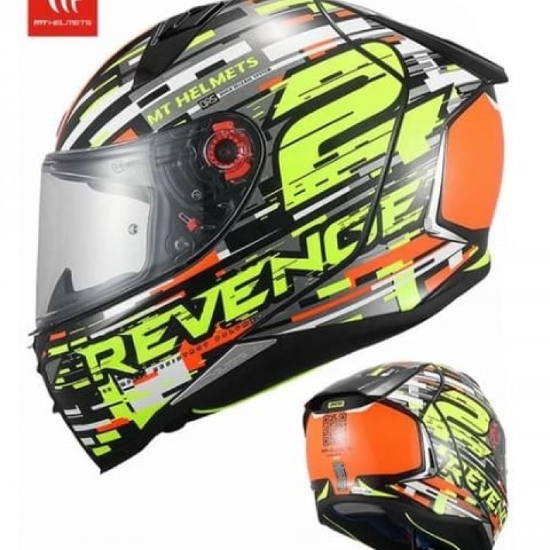 MT FULL FACE KASK REVENGE 2 BAYE A4 GLOSS PEARL FLUOR ORANGE