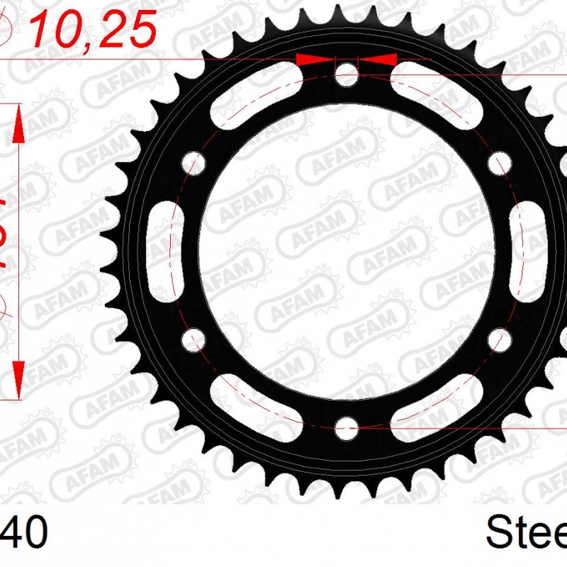 AFRAM REAR STEEL SPROCKET #530