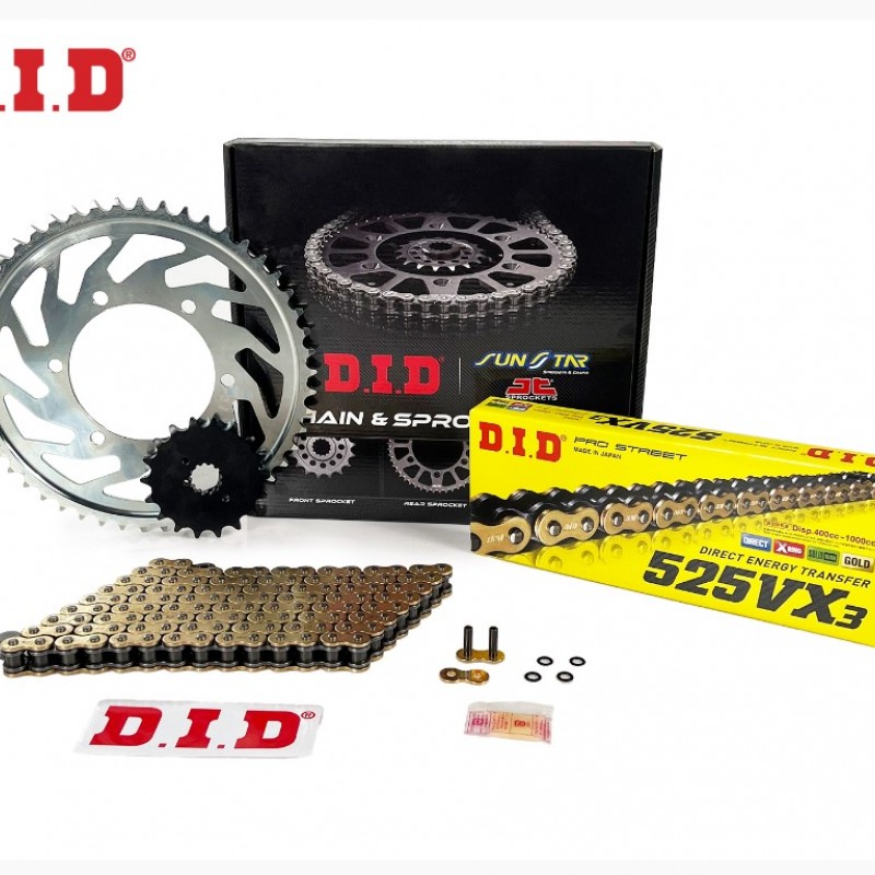 Dıd Zincir Dişli Set 525vx3 Gold Tek Bakla Ss525vxgb809 42116/1-4474-45 Yamaha Tracer 900 2018-2020