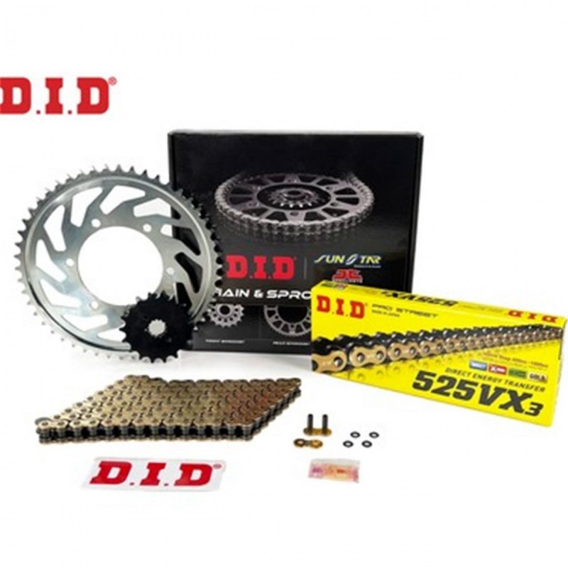 Dıd Jtr Zincir Dişli Seti 525vx3 Gold Jtr1876-43 Sunstar 42116 Yamaha Mt 07 2014-2022